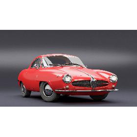 1961's Alfa Romeo Giulietta Sprint [Low Poly] 3D model
